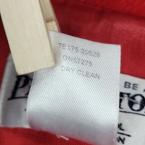 Pendleton Blazer Jacket Double Breasted Vintage 80s Wool Solid Red Womens Sz XL - Picture 7 of 7